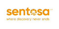 Logo of Sentosa, with tagline, where discovery never ends.